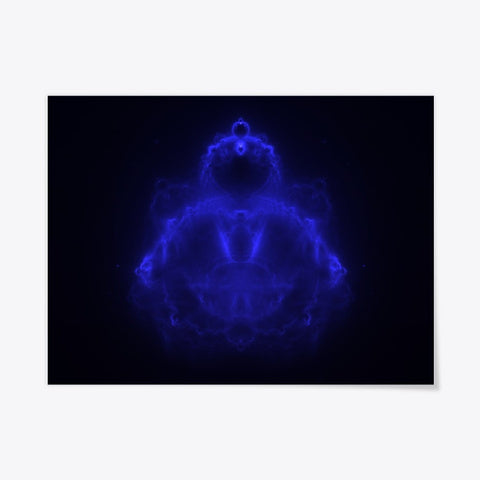Buddhabrot Fractal Blue, Poster