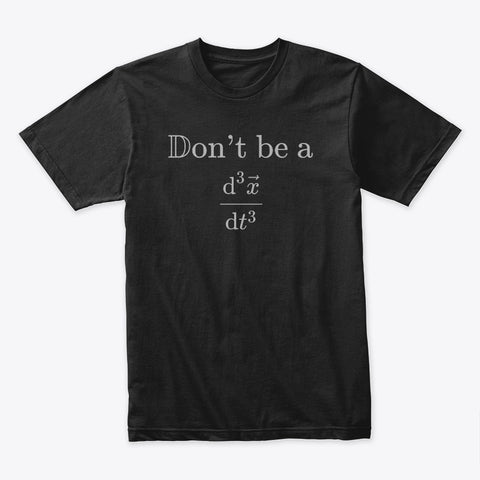 "Don't Be A Jerk" Mathematical Equation Funny T-Shirt - Geek Humor Graphic Tee, Black - View #9