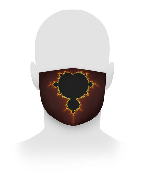 Mandelbrot Fractal Red Color Coding, Face Mask Cloth Face Mask