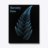 Barnsley Fern Fractal Blue, Canvas Print