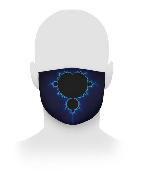 Mandelbrot Fractal Blue Color Coding, Face Mask Cloth Face Mask