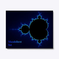 Mandelbrot Fractal Blue Color Coding, Canvas Print