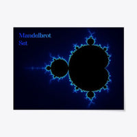 Mandelbrot Fractal Blue Color Coding, Poster